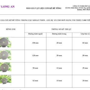 con kê bê tông cọc khoan nhồi