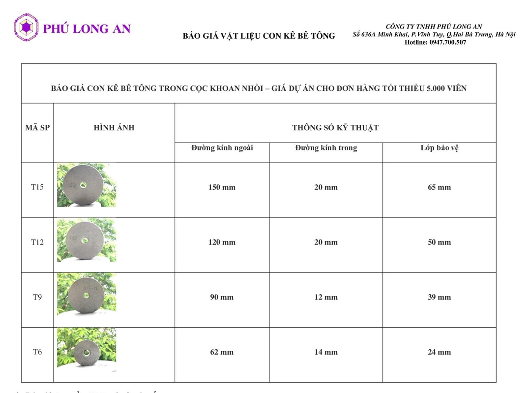 con kê bê tông cọc khoan nhồi